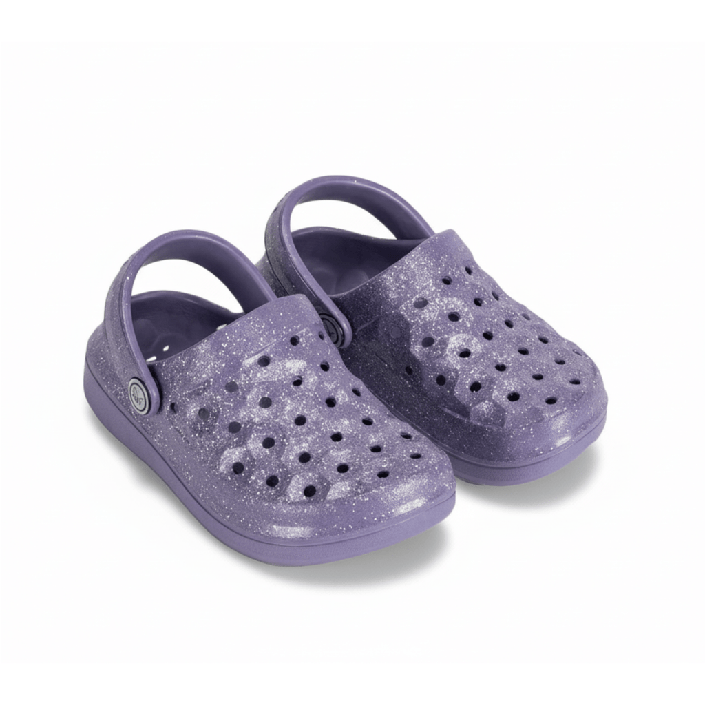 Joybees Toddlers Varsity Clog Glitter Purple