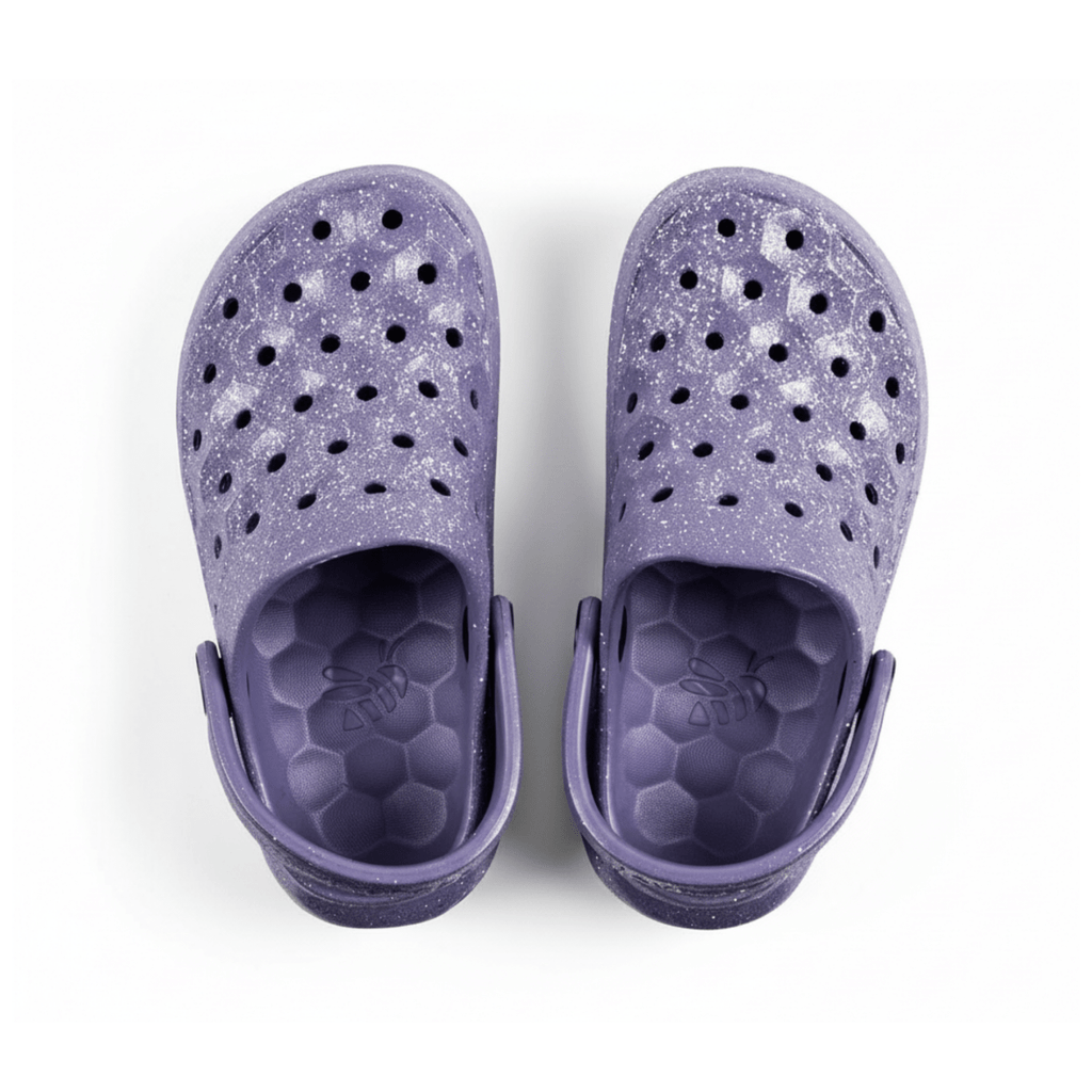 Joybees Toddlers Varsity Clog Glitter Purple