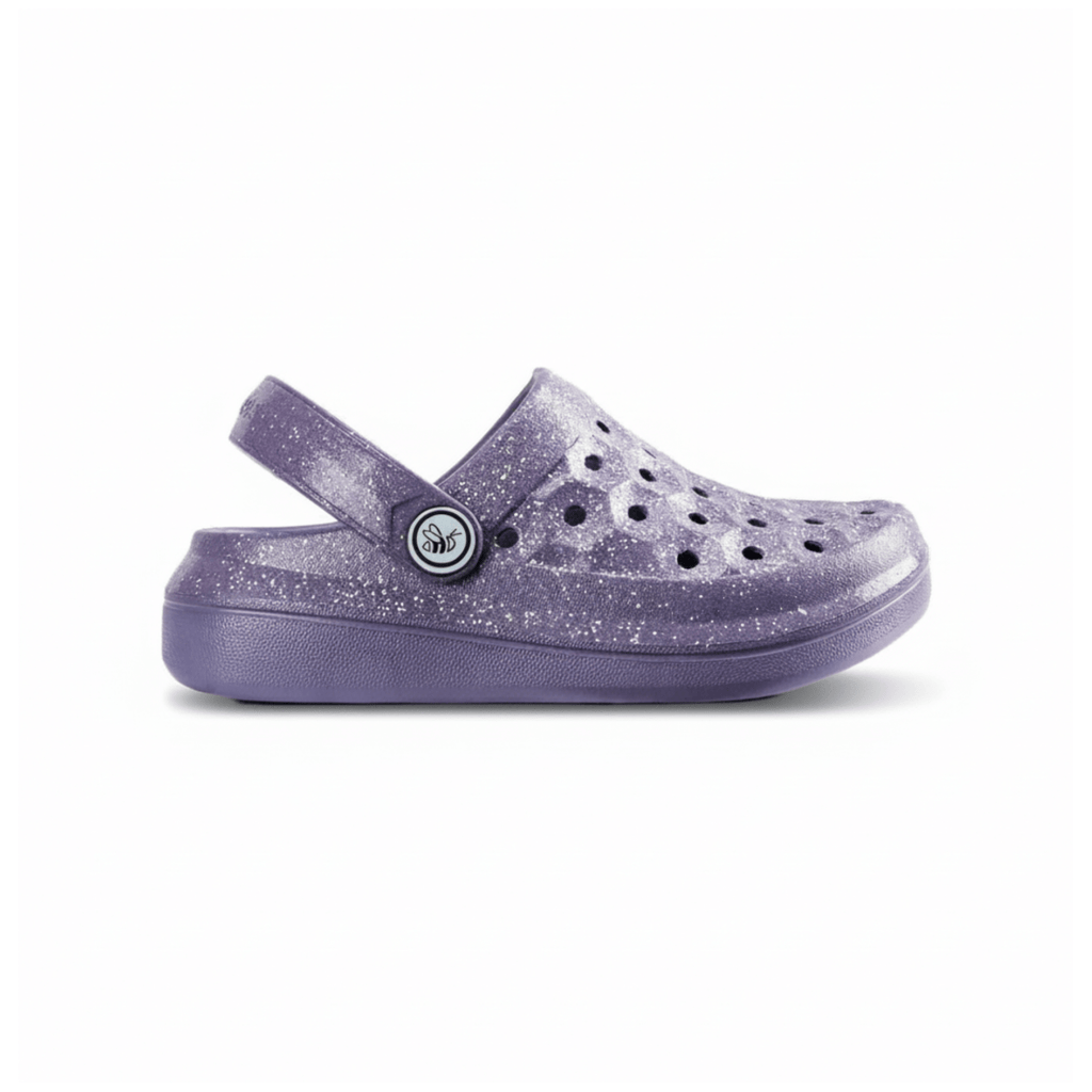 Joybees Toddlers Varsity Clog Glitter Purple