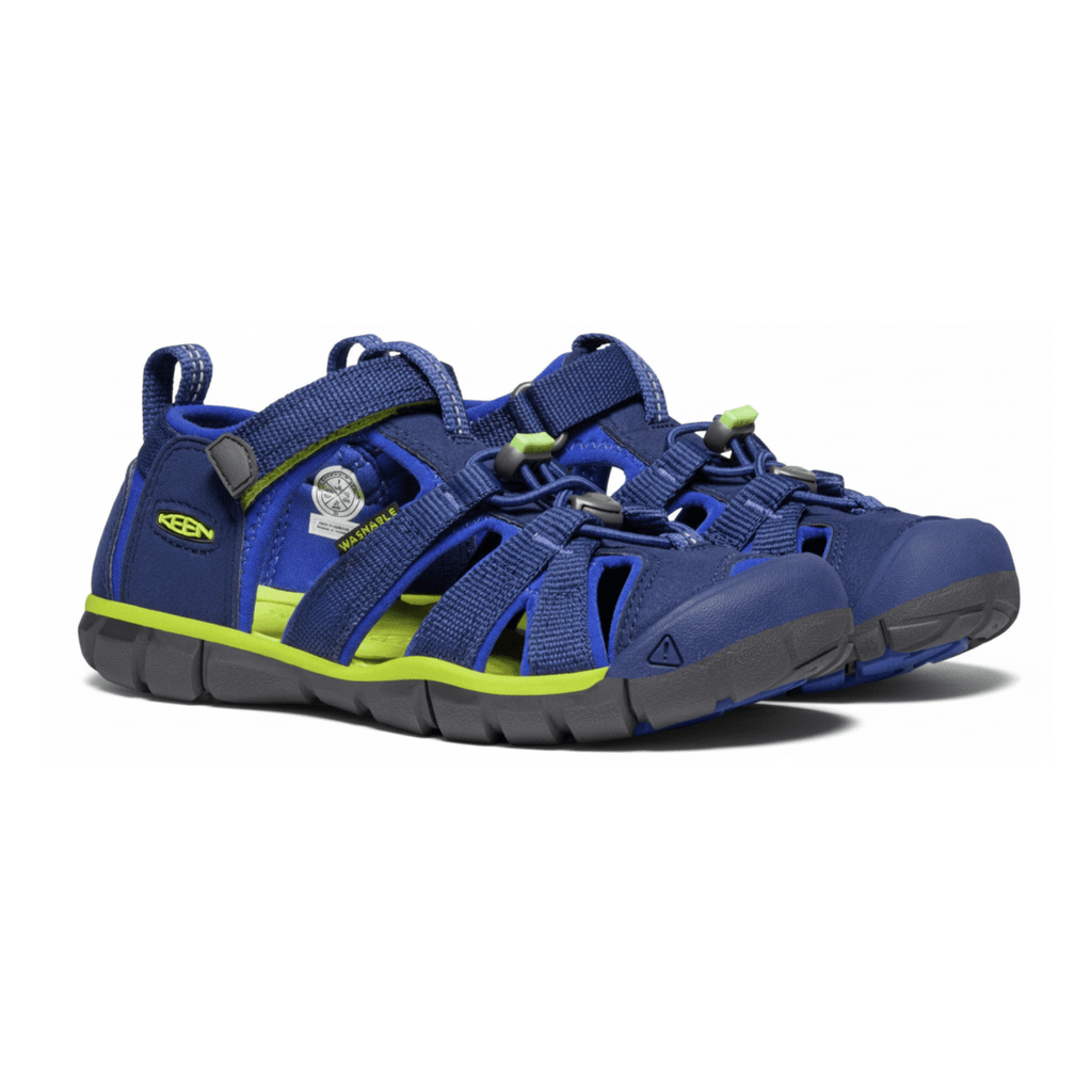 Keen Boys (Preschool) Seacamp II CNX Blue Depths/Chartreuse
