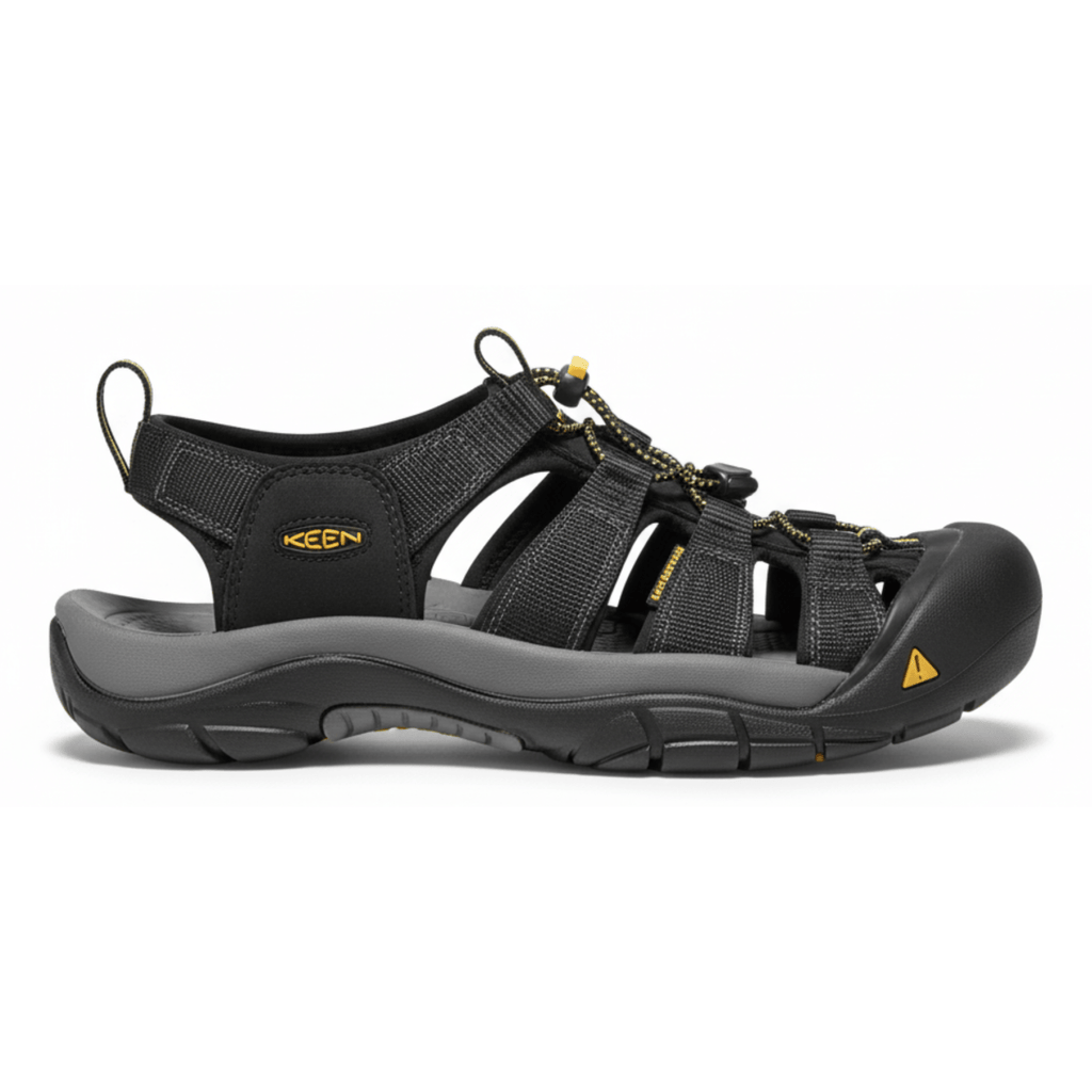 Keen Men's Newport H2 Black Fabric Water Friendly