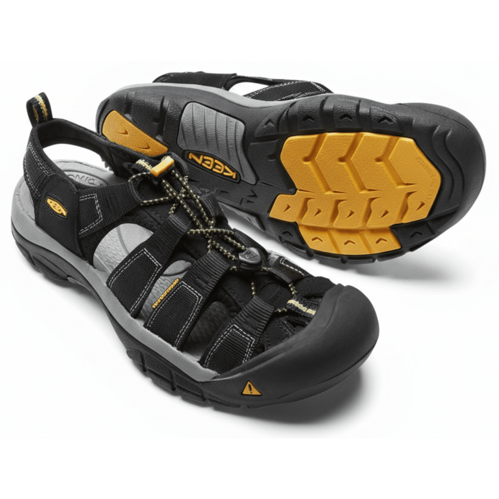 Keen Men's Newport H2 Black Fabric Water Friendly