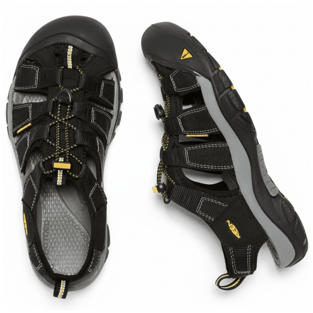 Keen Men's Newport H2 Black Fabric Water Friendly