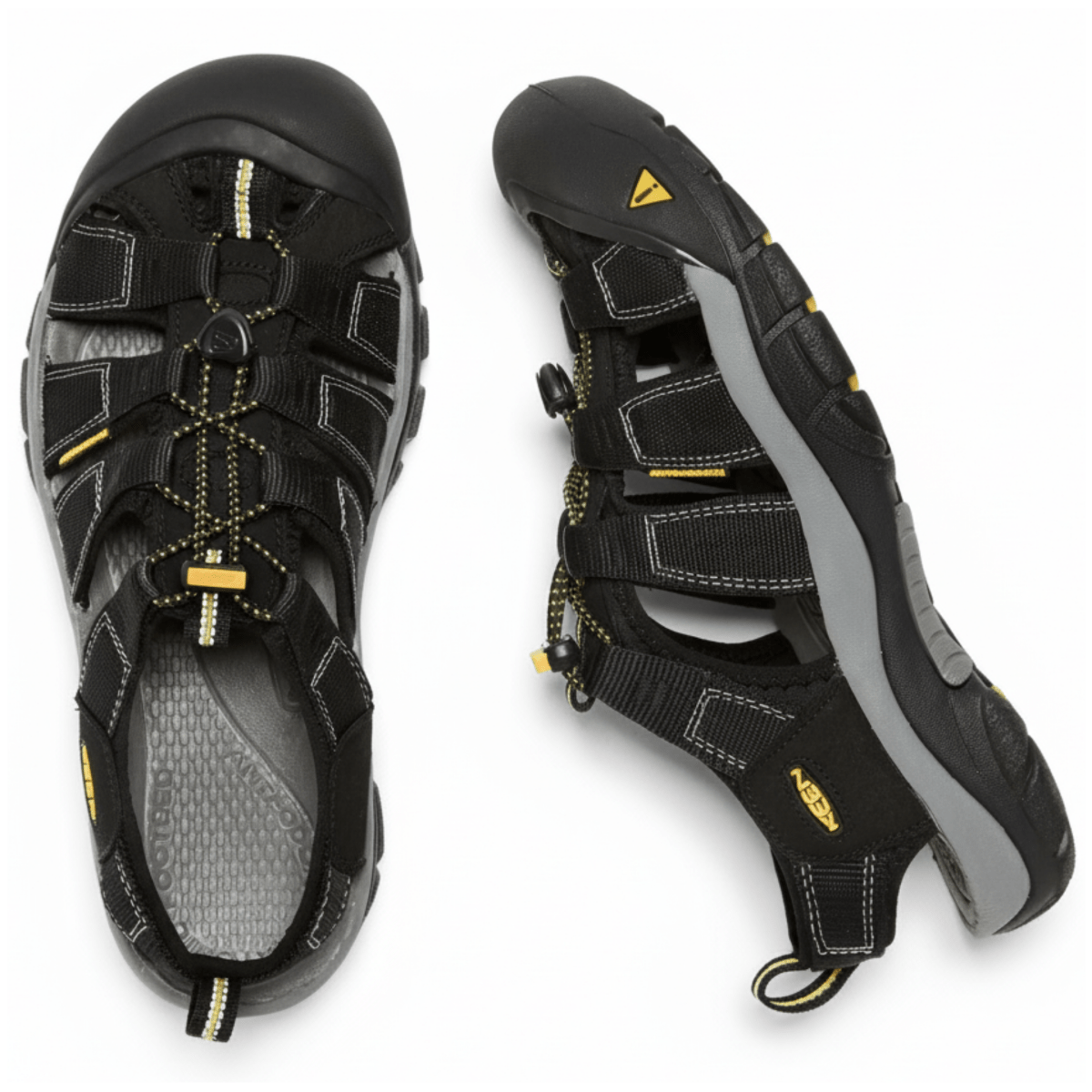 Keen Men's Newport H2 Black Fabric Water Friendly