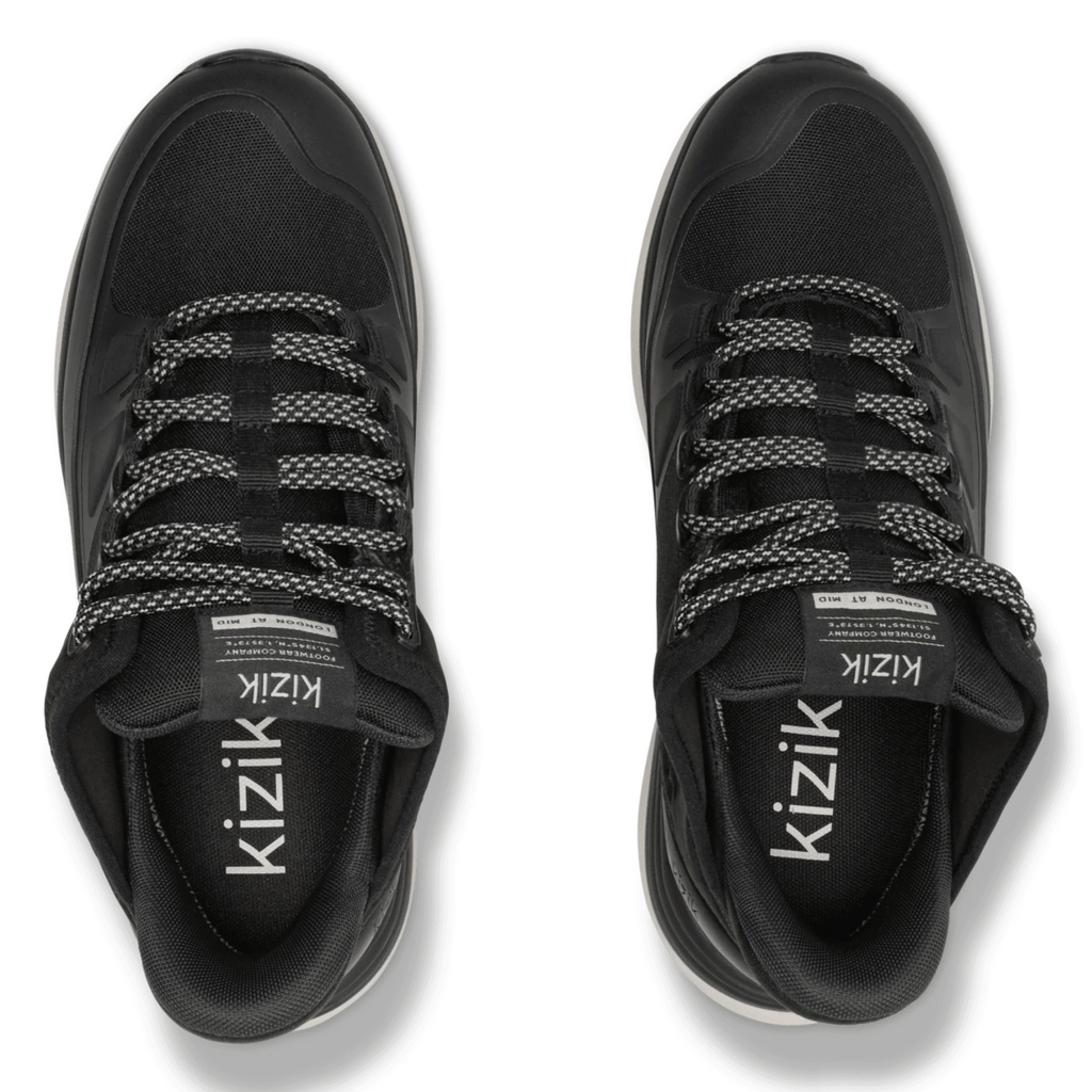 Kizik Women's London All-Terrain Mid Black/White Waterproof