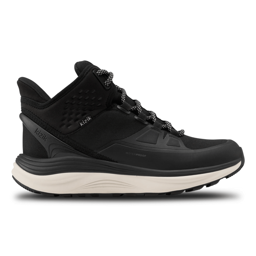 Kizik Women's London All-Terrain Mid Black/White Waterproof