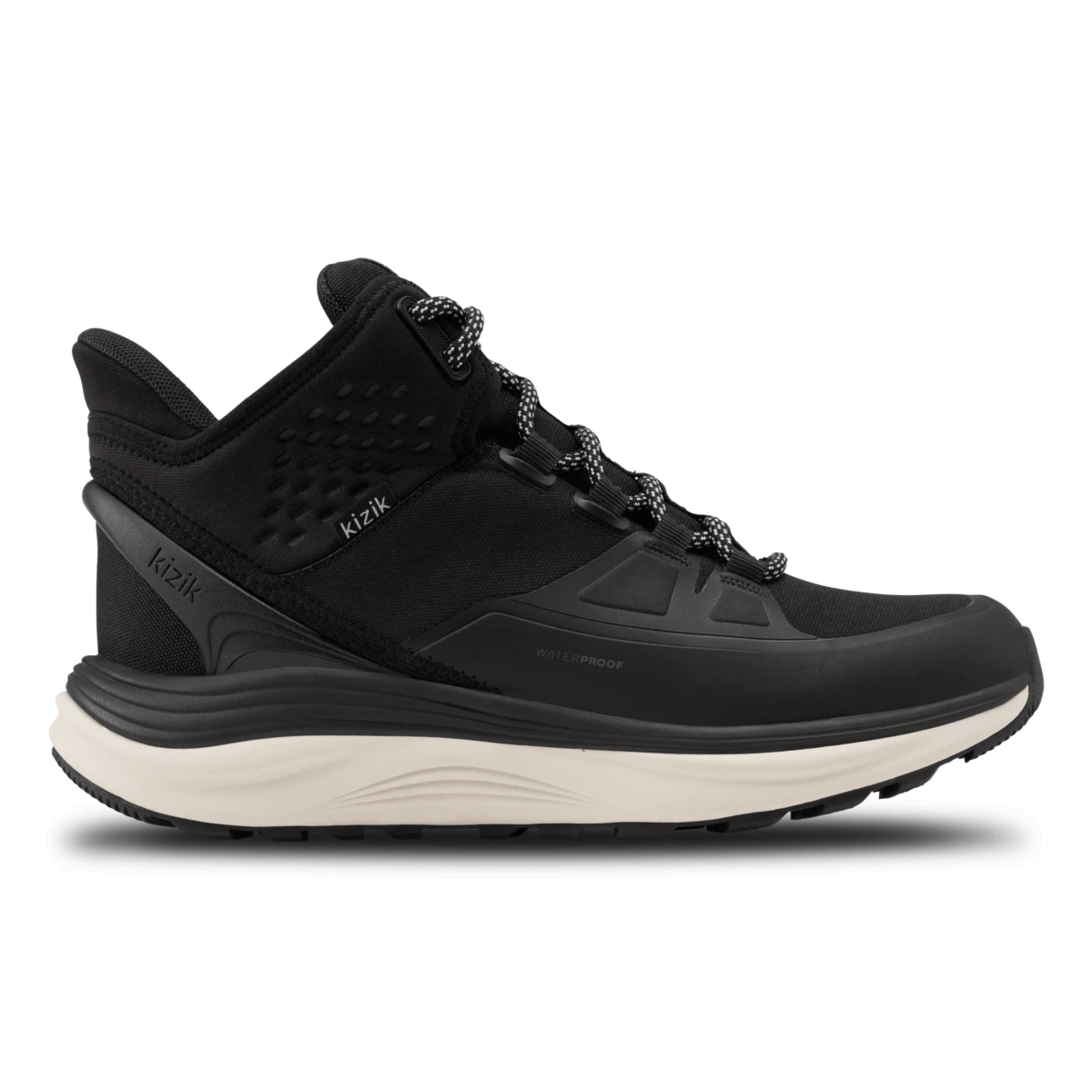 Kizik Women's London All-Terrain Mid Black/White Waterproof