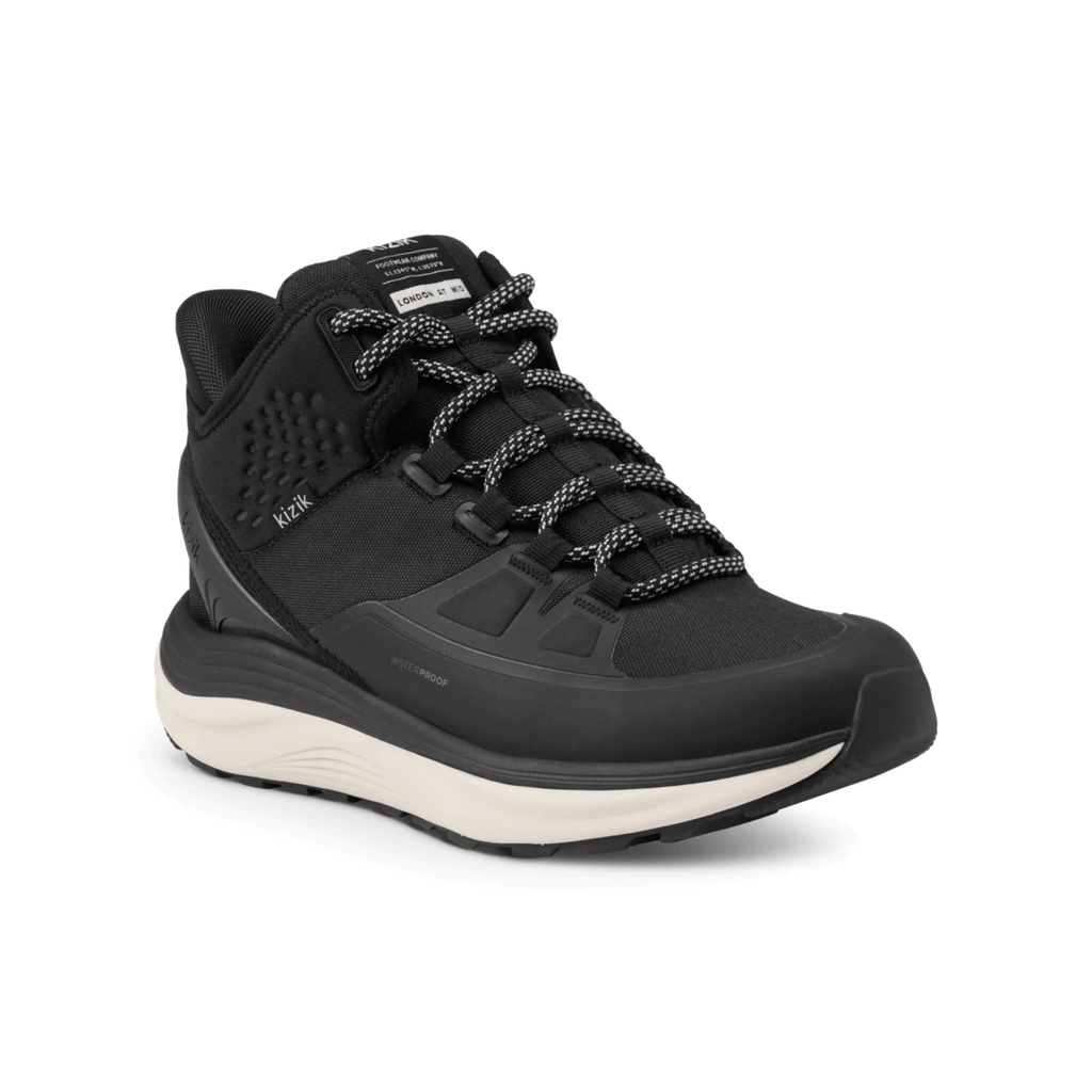 Kizik Women's London All-Terrain Mid Black/White Waterproof