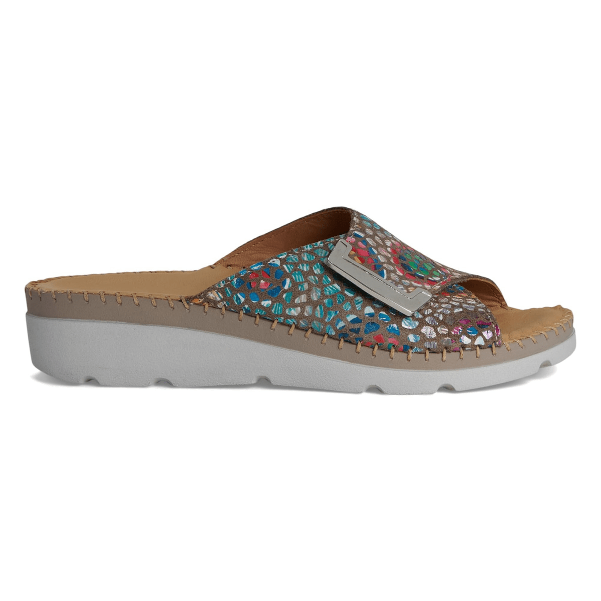 La Plume Women's Agua Mosaic Leather