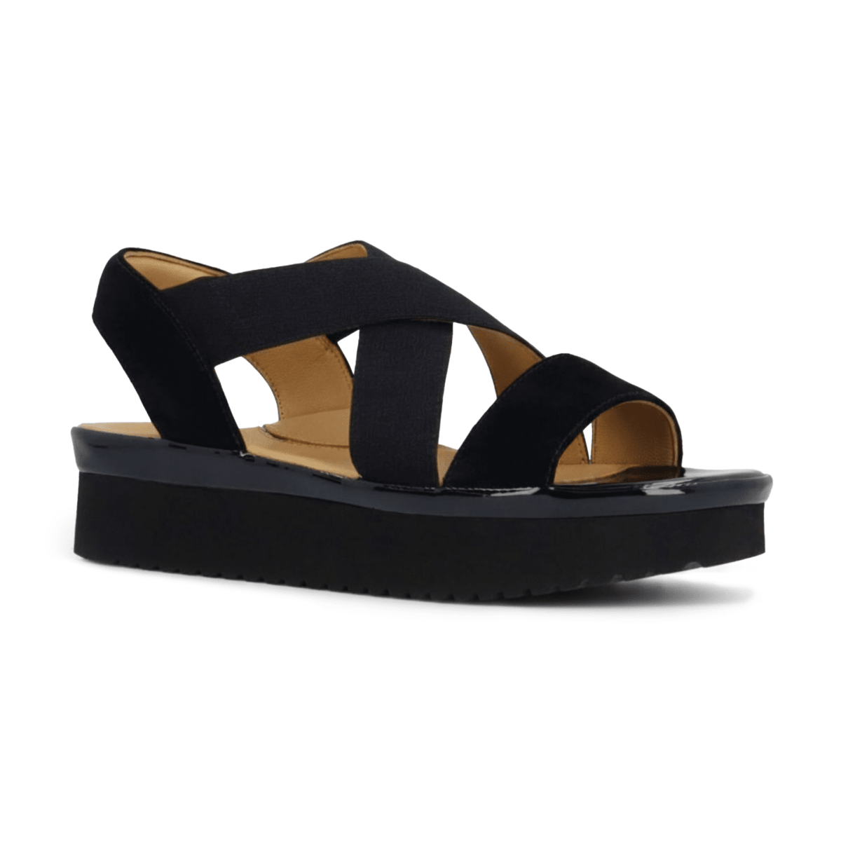 L'Amour Des Pieds Women's Aizling Black Kidsuede/Elastic