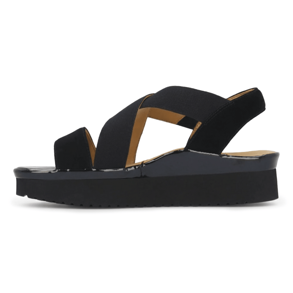 L'Amour Des Pieds Women's Aizling Black Kidsuede/Elastic