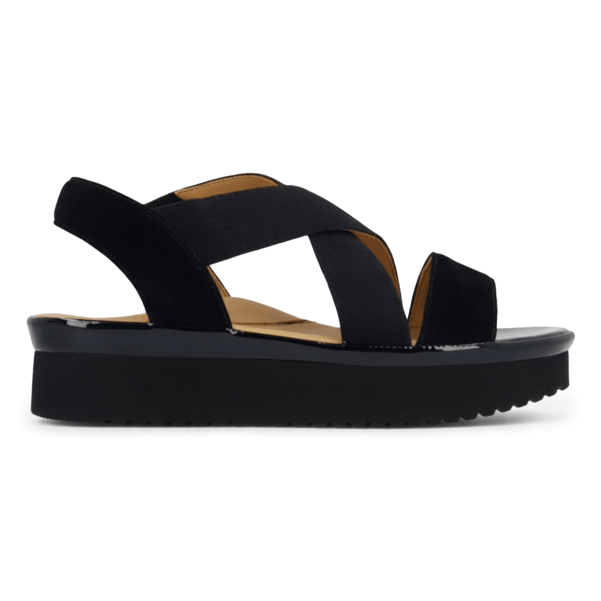 L'Amour Des Pieds Women's Aizling Black Kidsuede/Elastic