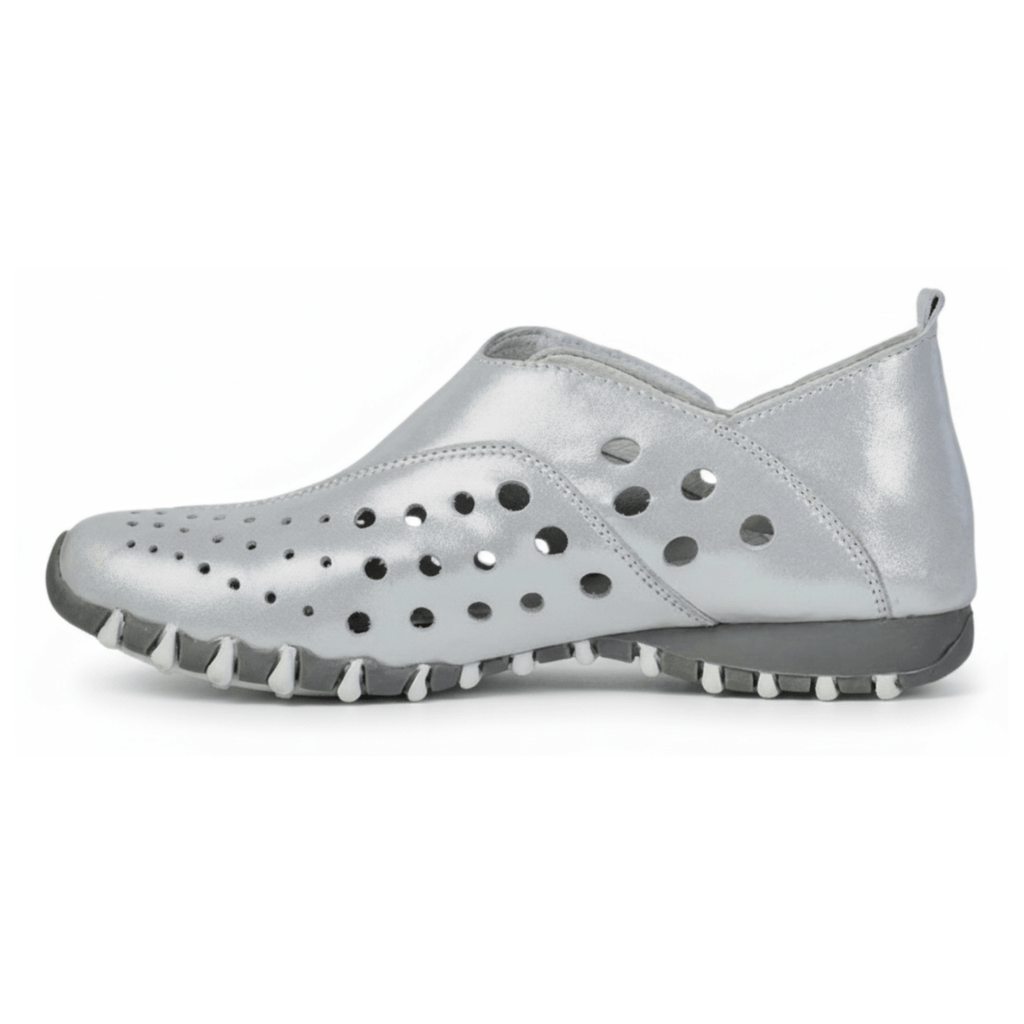 LITFOOT Women's LF9010-3 Silver Leather