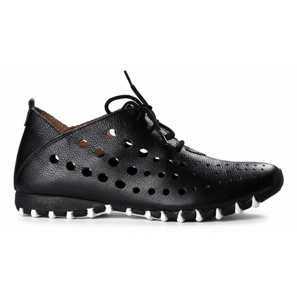 Litfoot Women's Oxford LF9010 Black Leather