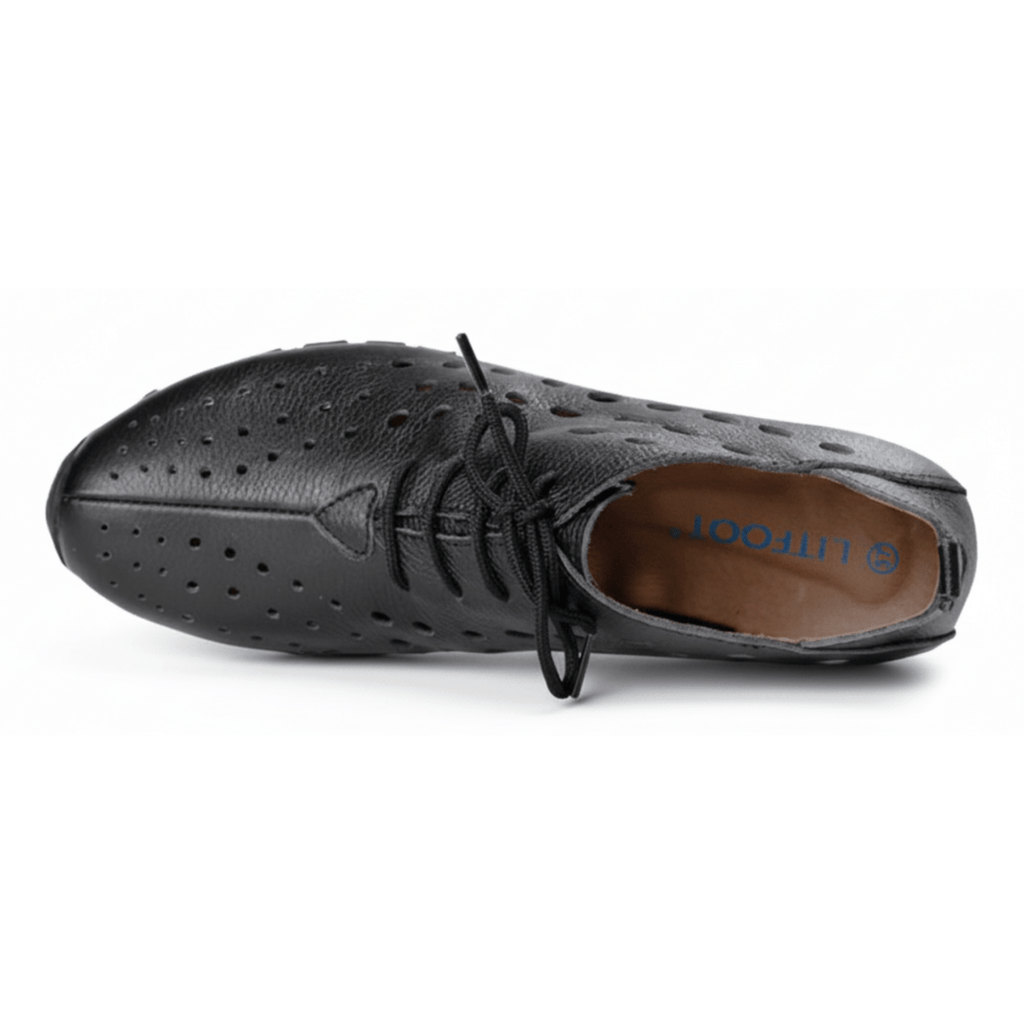 Litfoot Women's Oxford LF9010 Black Leather