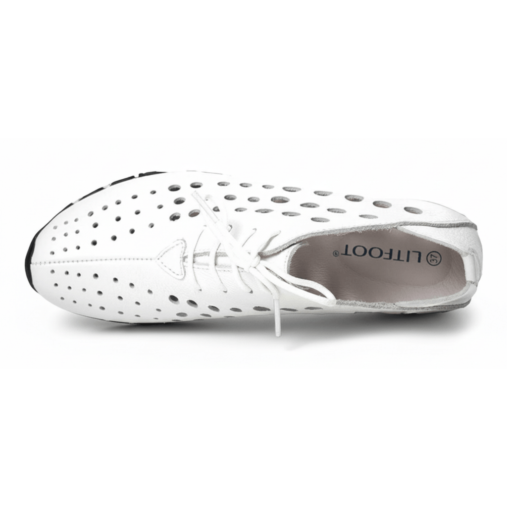 Litfoot Women's Oxford LF9010 White Leather