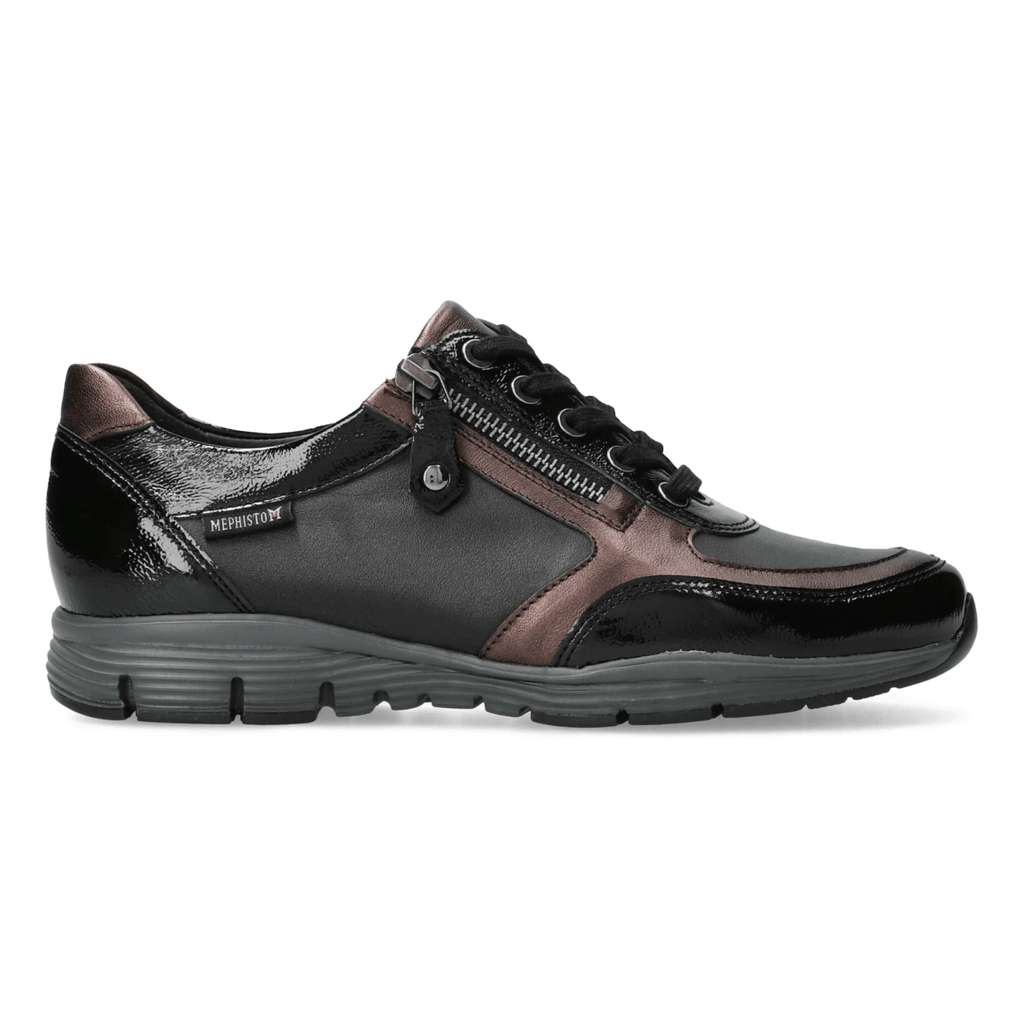 Mephisto Women's Ylona Black/Patent Black/Bronze