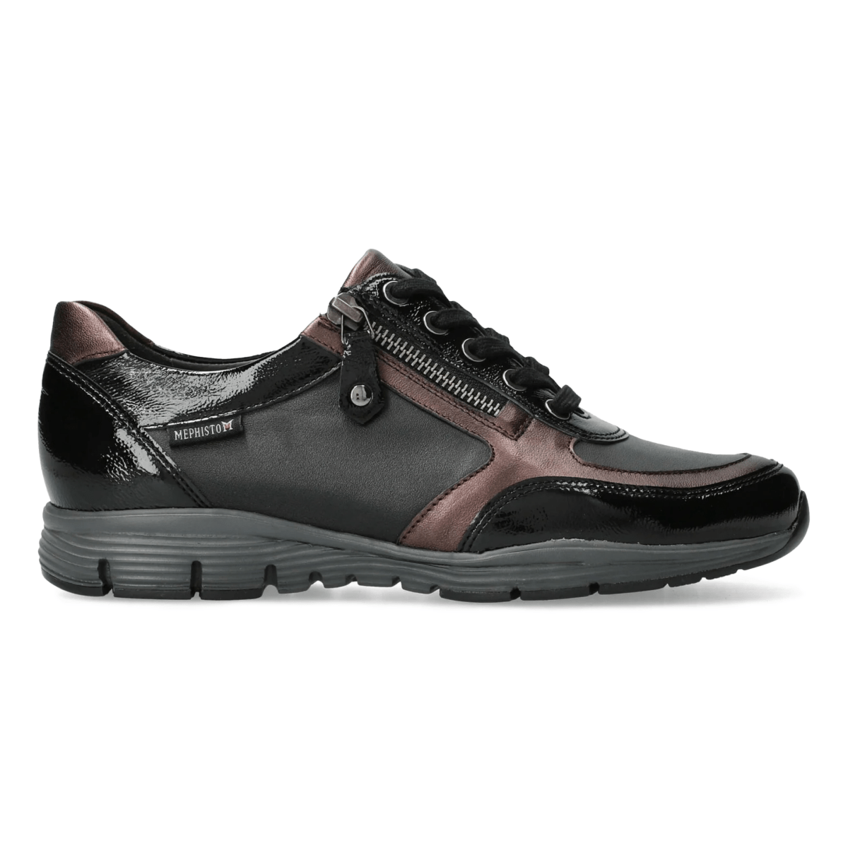 Mephisto Women's Ylona Black/Patent Black/Bronze