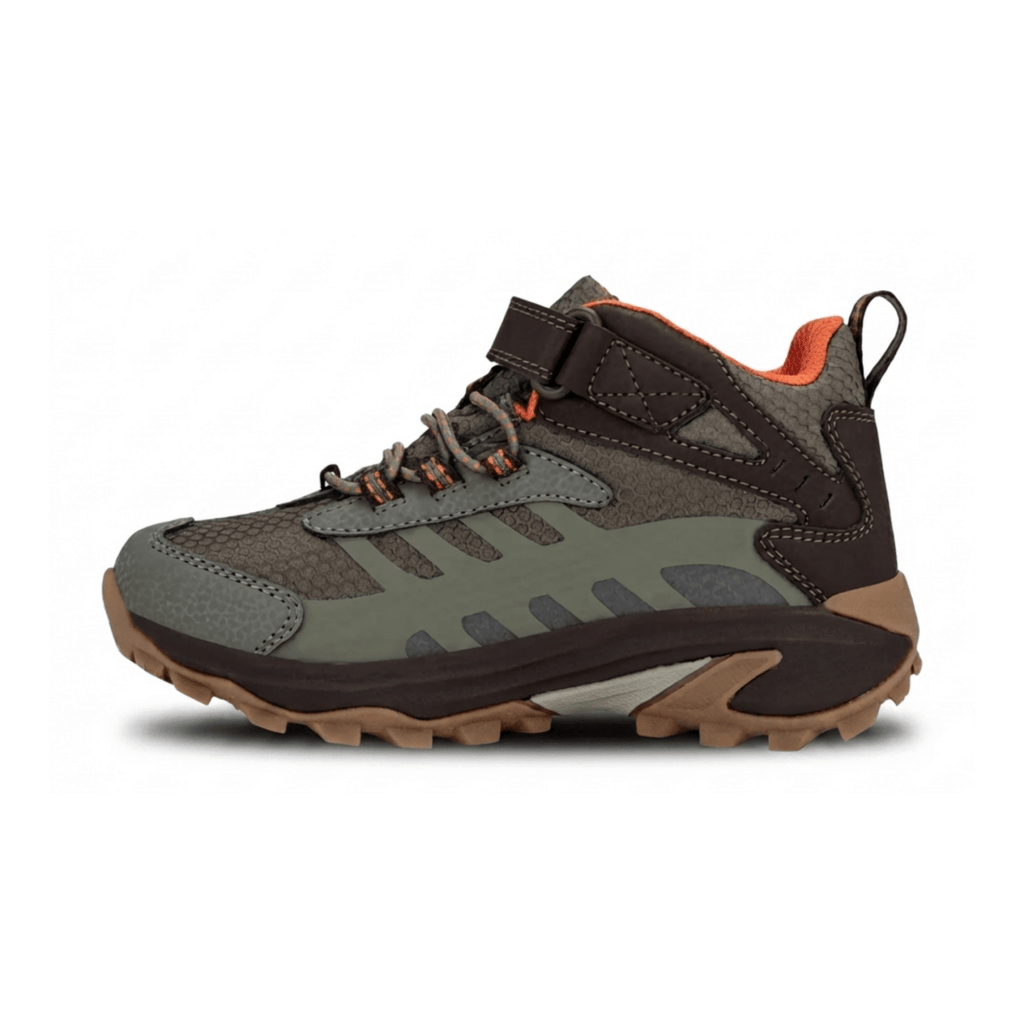 Merrell Kids Moab Speed 2 Mid Brown/Orange/Olive