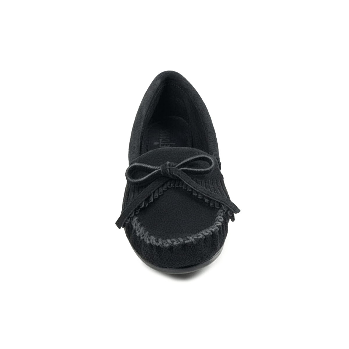 Minnetonka Women's 400 Kilty Hardsole Black Suede
