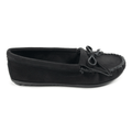 Minnetonka Women's 400 Kilty Hardsole Black Suede