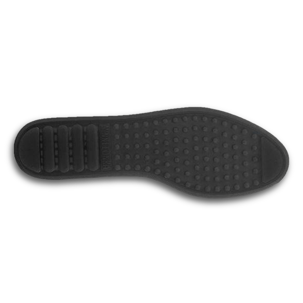 Minnetonka Women's 400 Kilty Hardsole Black Suede