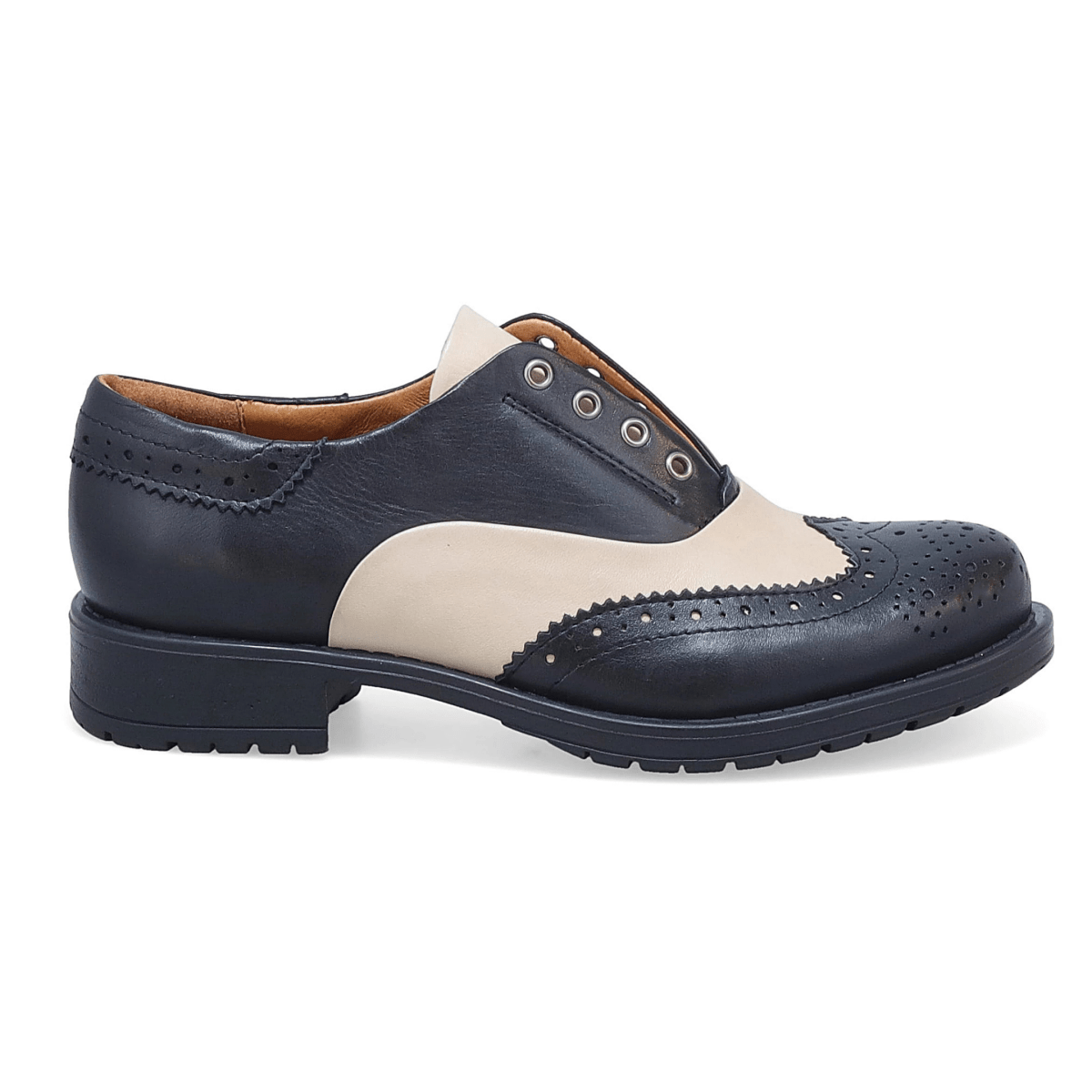 Miz Mooz Women's Peabody Black/Cream Leather