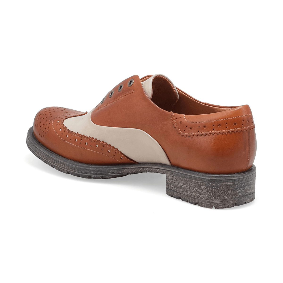 Miz Mooz Women's Peabody Brandy/Cream Leather