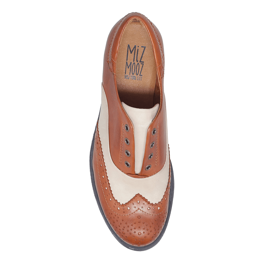 Miz Mooz Women's Peabody Brandy/Cream Leather