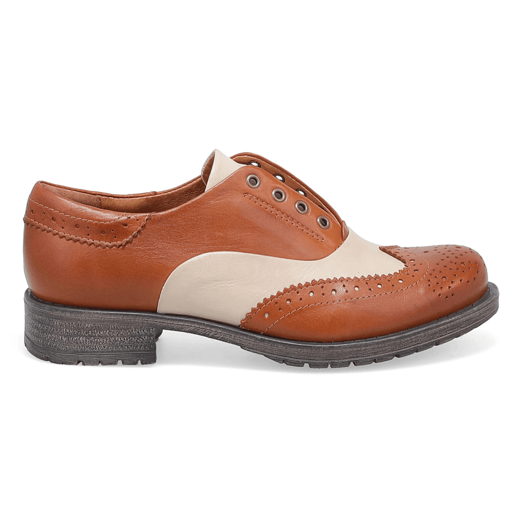 Miz Mooz Women's Peabody Brandy/Cream Leather