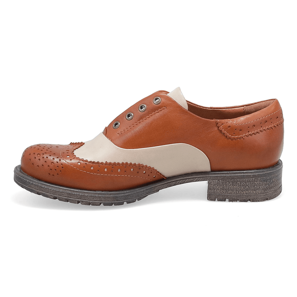 Miz Mooz Women's Peabody Brandy/Cream Leather