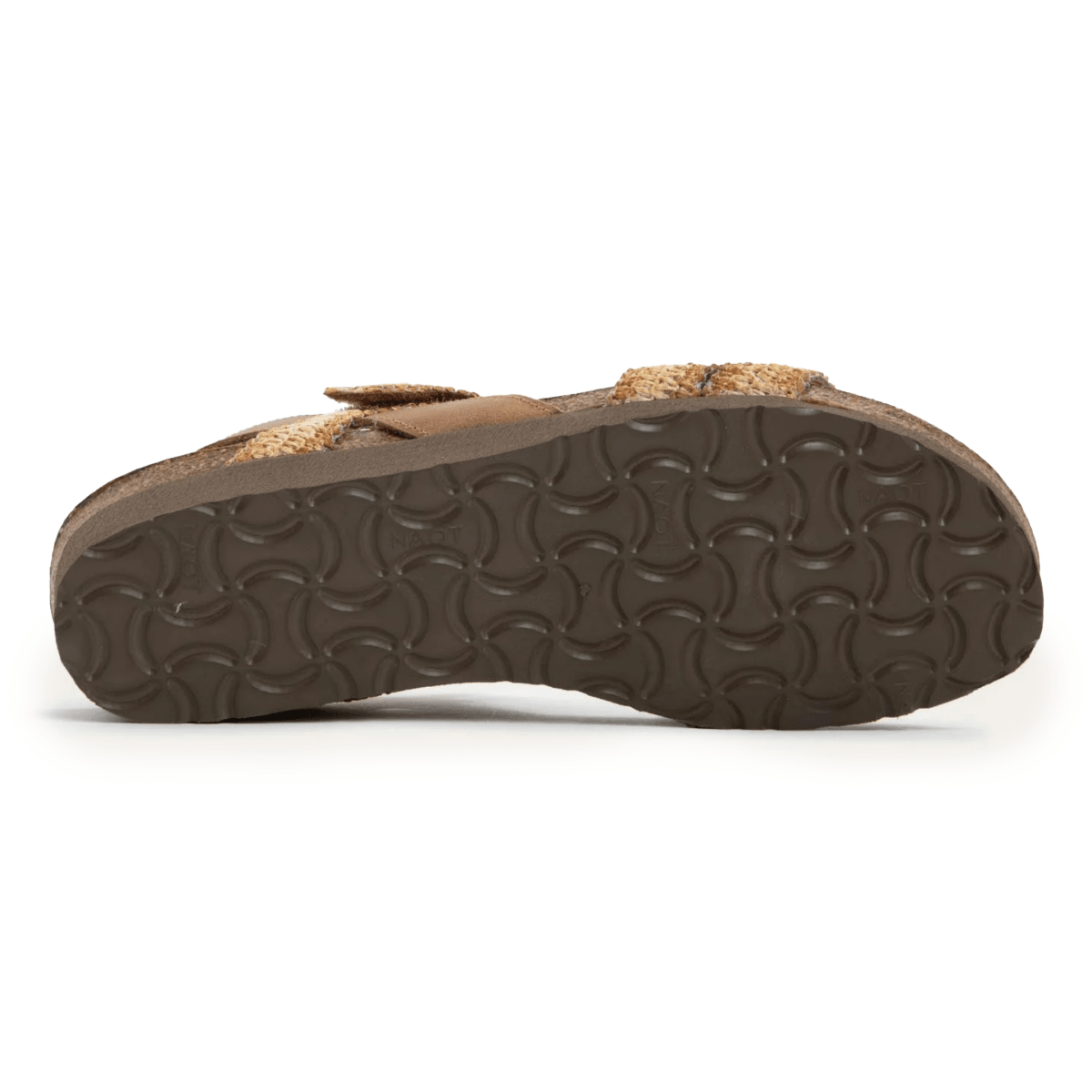 Naot Women's Kayla Latte Brown Leather/Latte/Ivory Raffia
