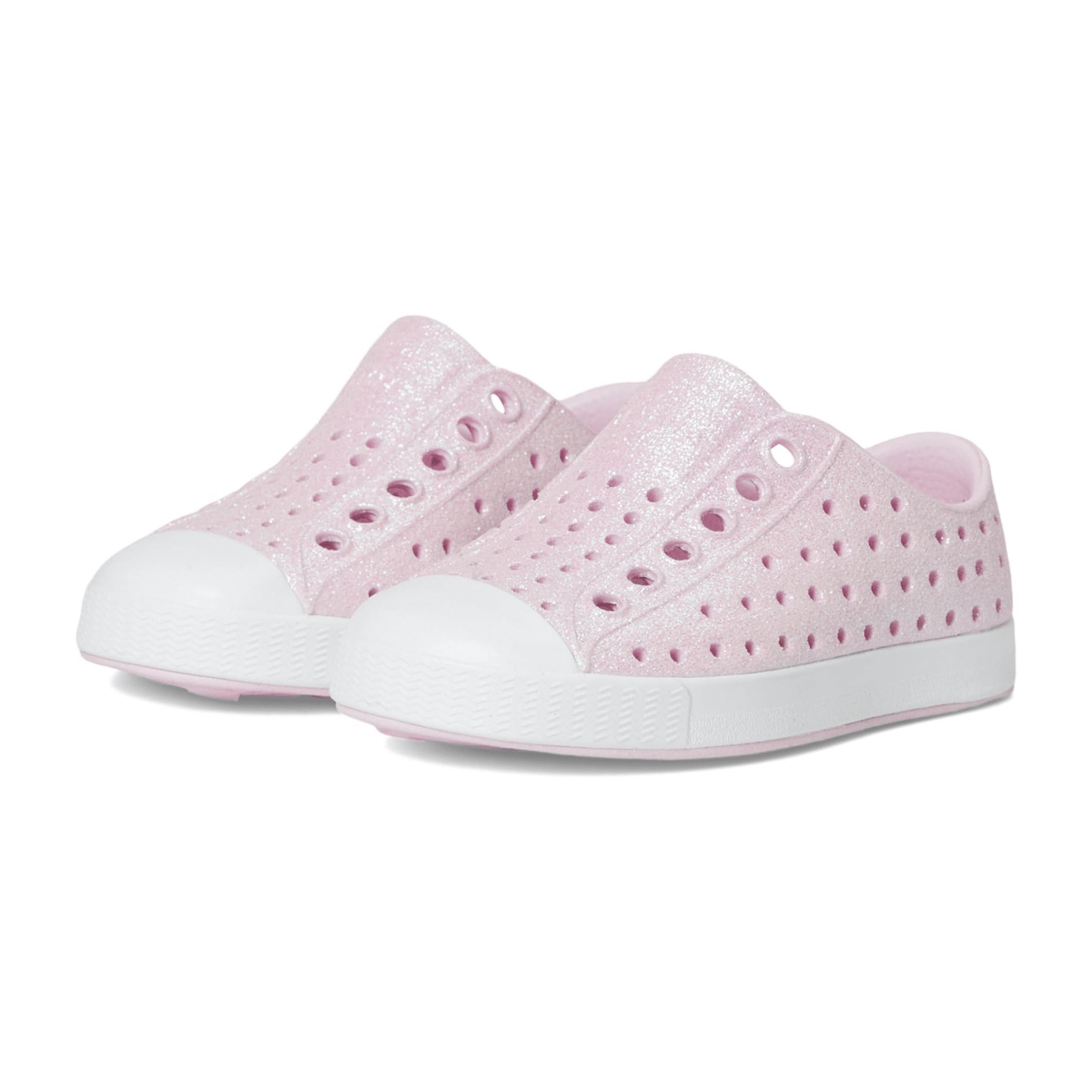 Native Toddlers Jefferson Bio-Bling Barely Pink/Shell White