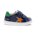 Naturino Boys Pinn VL Navy/Grey/Orange/Green Leather