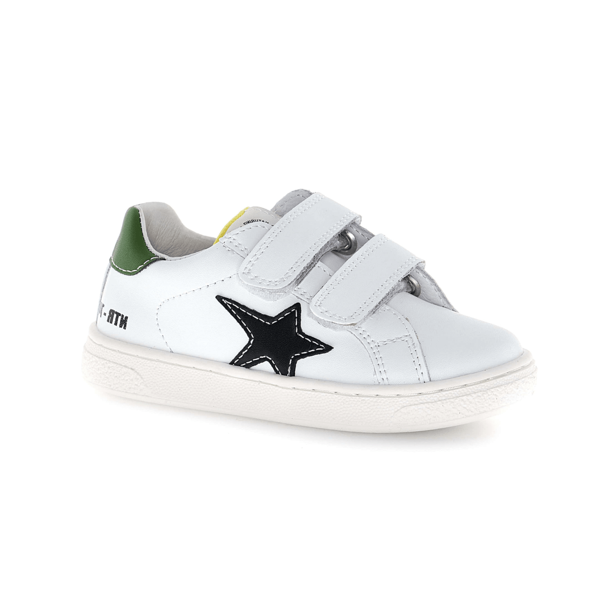 Naturino Boys (Sizes 27-31) Pinn VL White Leather/Navy Star