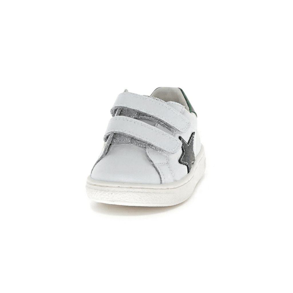 Naturino Boys (Sizes 27-31) Pinn VL White Leather/Navy Star