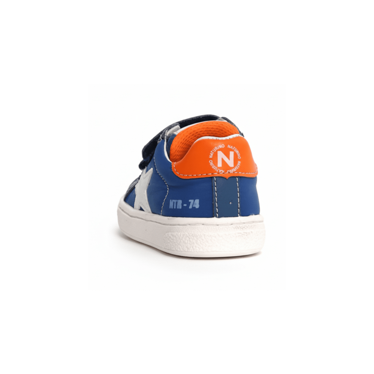 Naturino Boys (Sizes 27-32) Pinn VL Blue Nylon/Orange/White Star/Blue Suede