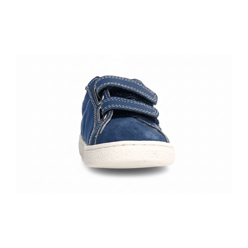 Naturino Boys (Sizes 27-32) Pinn VL Blue Nylon/Orange/White Star/Blue Suede