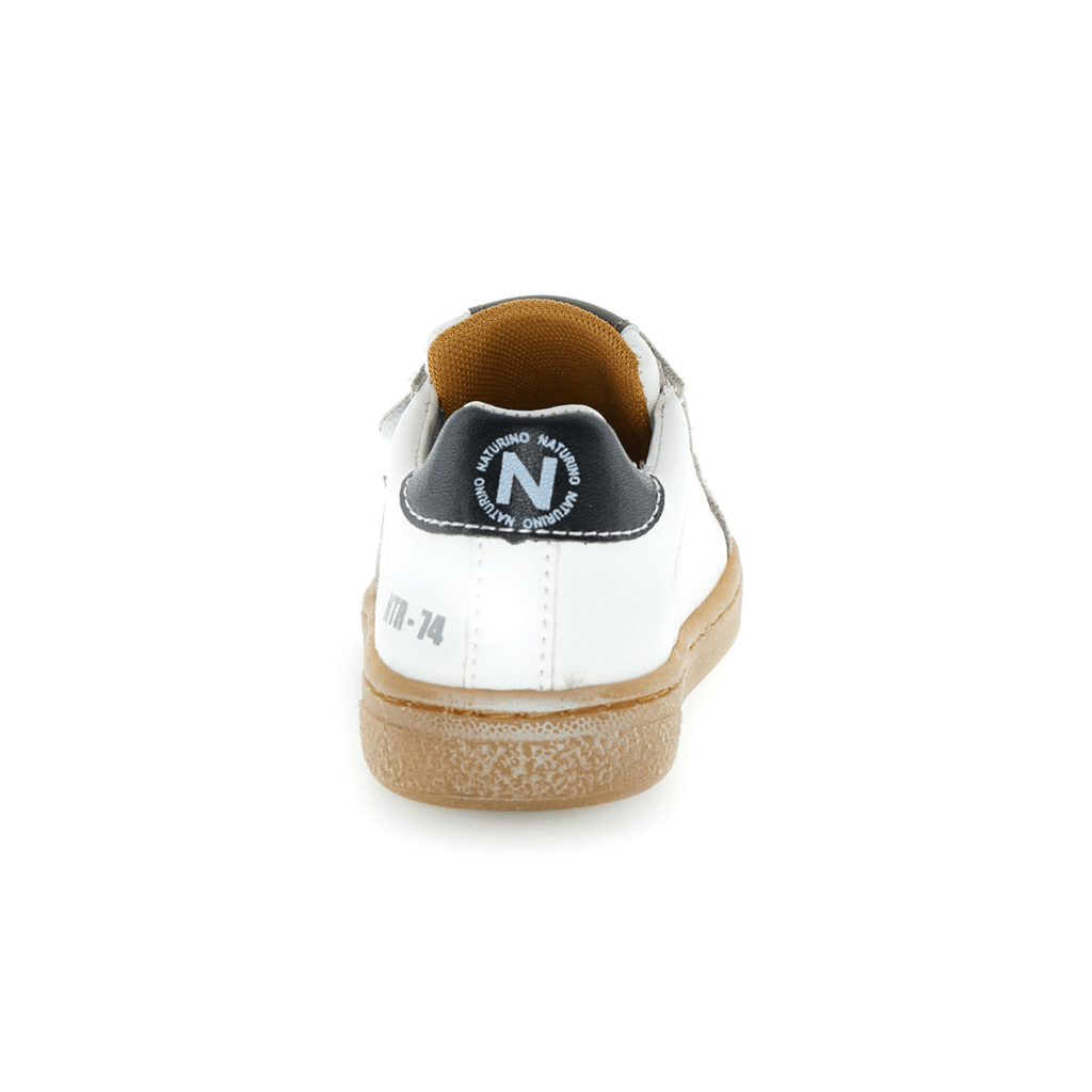 Naturino Boys (Sizes 27-32) Pinn VL White/Grey/Navy Star Leather