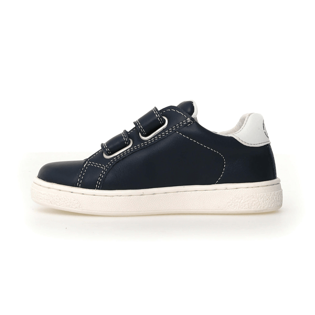 Naturino Boys (Sizes 28-32) Pinn VL White Star/Navy Leather