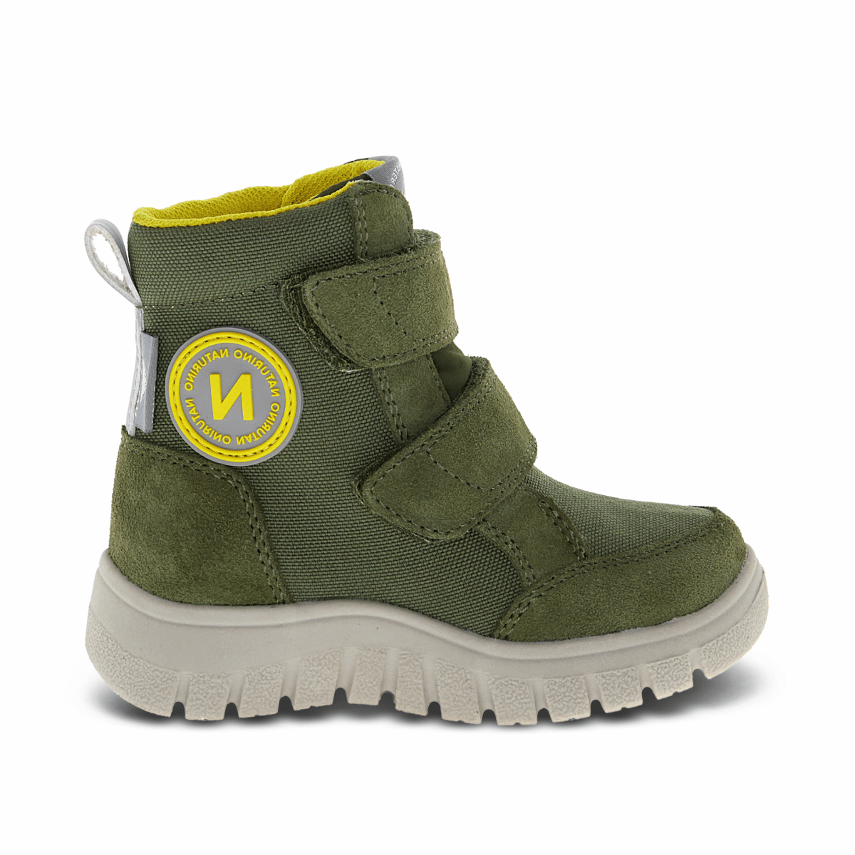 Naturino Boys (Sizes 28-35) Geminae 3 VL Military Green/Yellow Waterproof