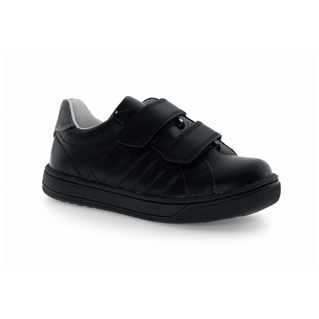 Naturino Boys (Sizes 33-38) Nume VL 02 Black Leather/Black Suede