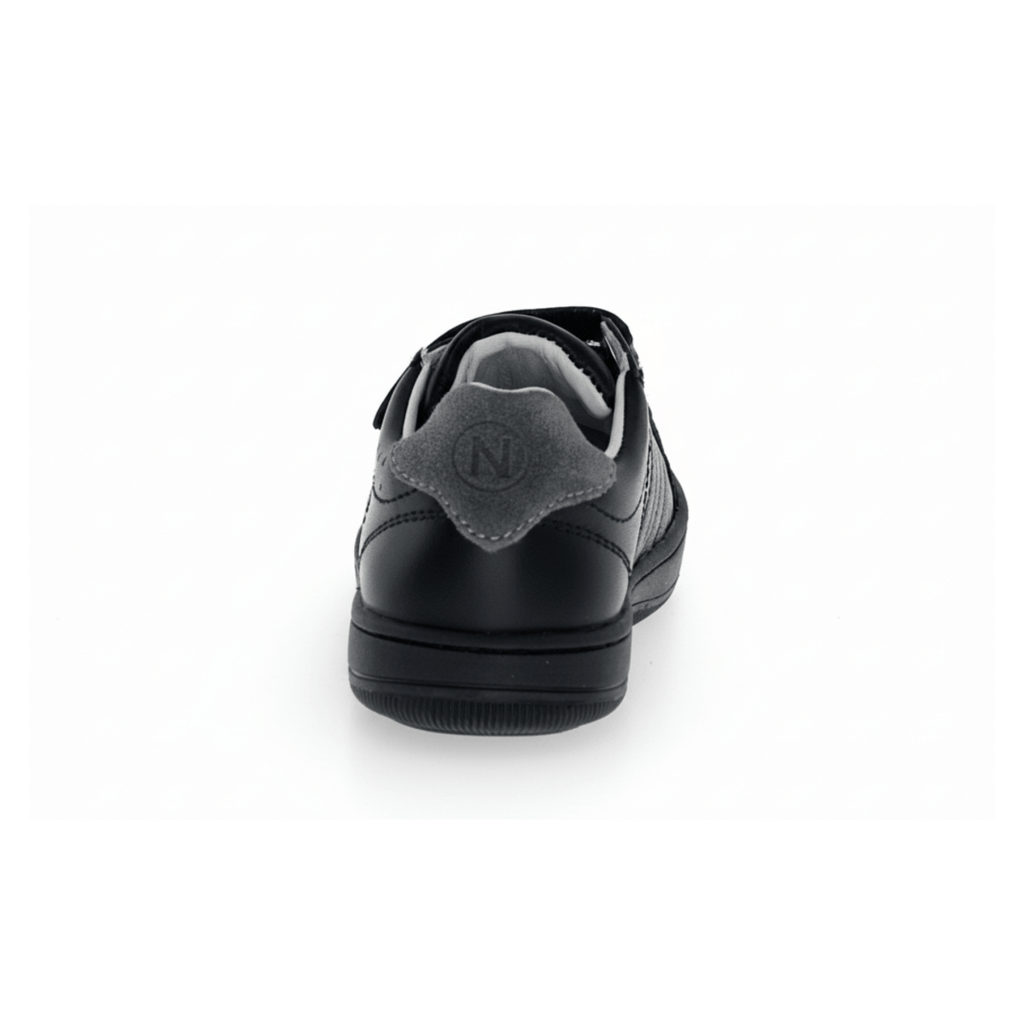 Naturino Boys (Sizes 33-38) Nume VL 02 Black Leather/Black Suede