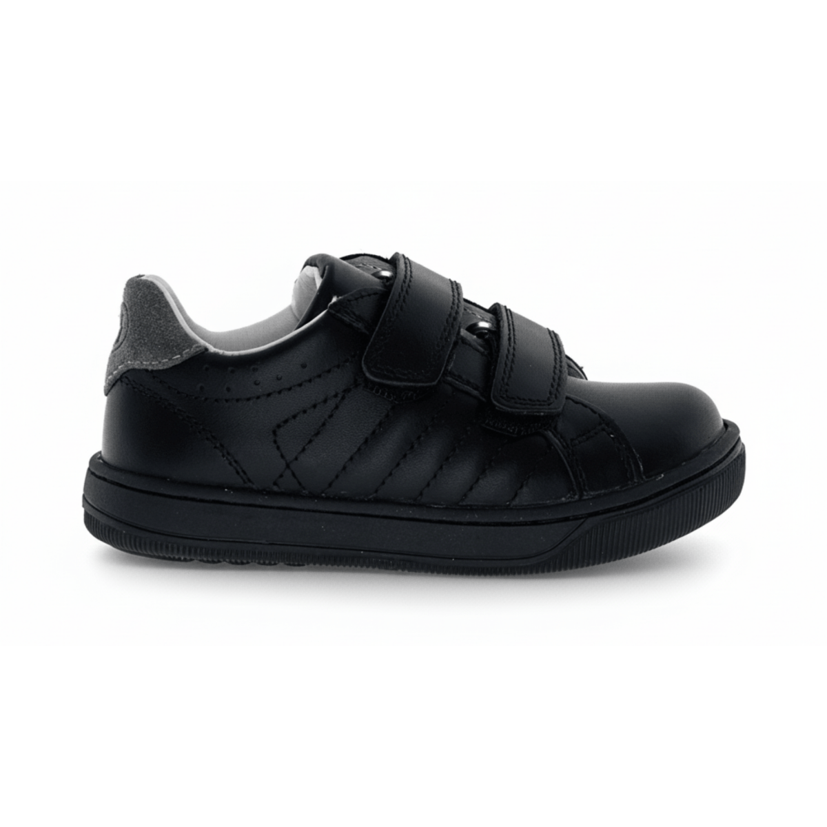 Naturino Boys (Sizes 33-38) Nume VL 02 Black Leather/Black Suede