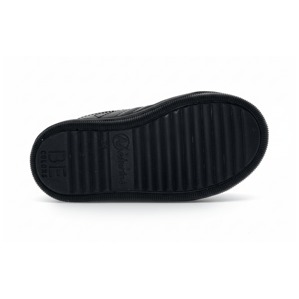 Naturino Boys (Sizes 33-38) Nume VL 02 Black Leather/Black Suede