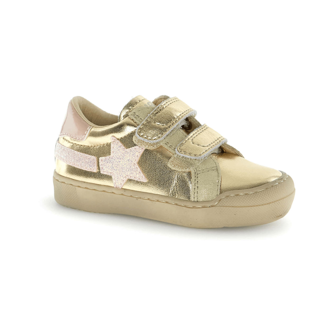 Naturino Girls (Sizes 27-31) Singery VL Metallic Gold/Pink Glitter Star