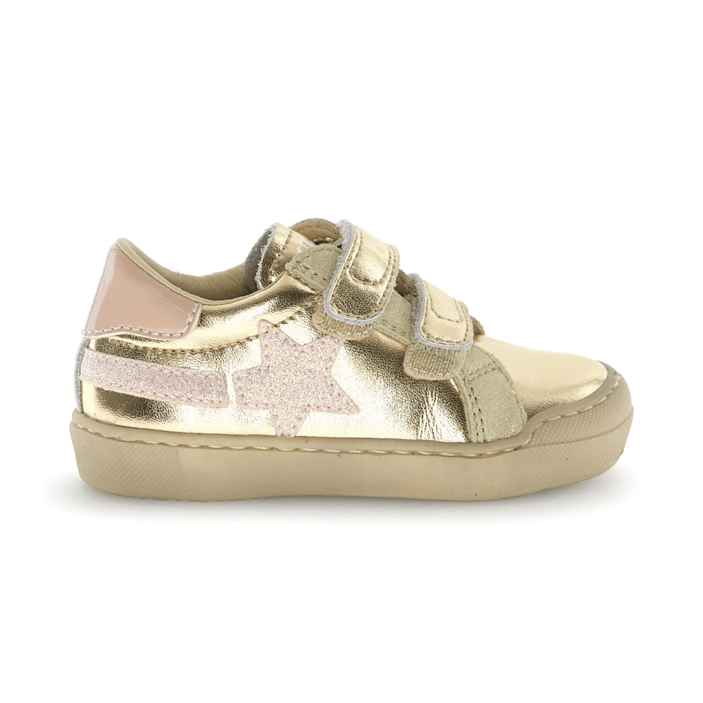 Naturino Girls (Sizes 27-31) Singery VL Metallic Gold/Pink Glitter Star