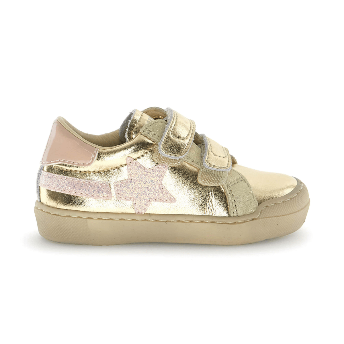 Naturino Girls (Sizes 27-31) Singery VL Metallic Gold/Pink Glitter Star