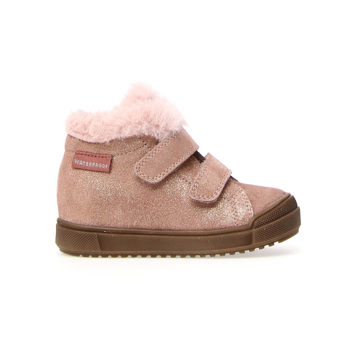 Naturino Girls (Sizes 27-32) Dellen Rose Glitter/Fur Lined Waterpoof