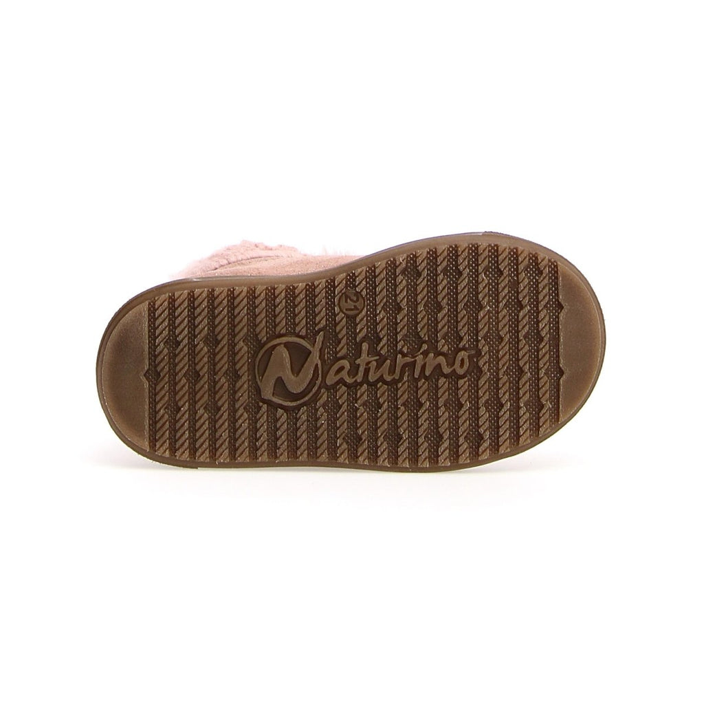 Naturino Girls (Sizes 27-32) Dellen Rose Glitter/Fur Lined Waterpoof